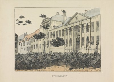 黑色乌鸦逃离哲学学院，1829 年
Facultatif （物上标题） 作者 无名氏