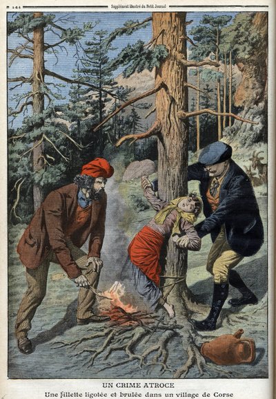 A girl tied up and brulee in a village of Corsica - “” The Petity Journal”, May 1 作者 匿名匿名