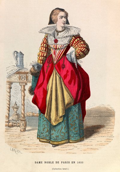A noble lady of Paris 1633 - A noblewoman at Paris 17th century - private collection 作者 匿名匿名
