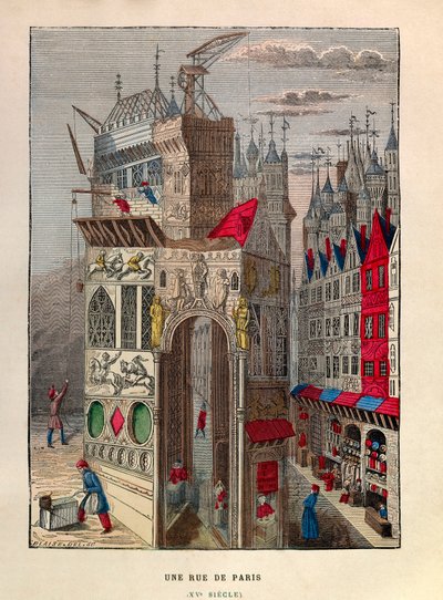 A street at Paris 15th Century - A street at Paris 15th Century - private collection 作者 匿名匿名