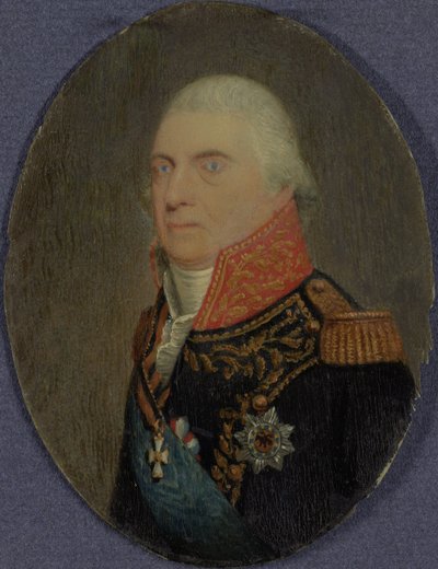扬-亨德里克-凡-金斯伯根海军上将（1735-1819），约1810年（象牙水粉画）。 作者 匿名匿名