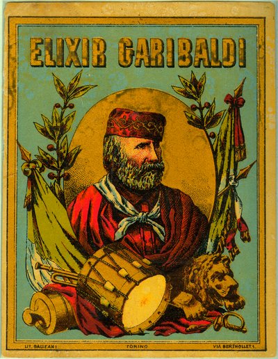 Advertisement for Elixir Garibaldi, with portrait of the italian patriot 作者 匿名匿名