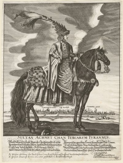 艾哈迈德三世 - Sultan Ahmed III (1673-1736) - 匿名 - 1710 - 铜版画 - 37,5x28 - 私人收藏 作者 匿名匿名