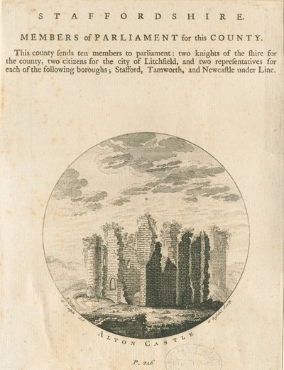 Alton Castle: engraving, nd [?late 18th cent] (print) 作者 匿名匿名