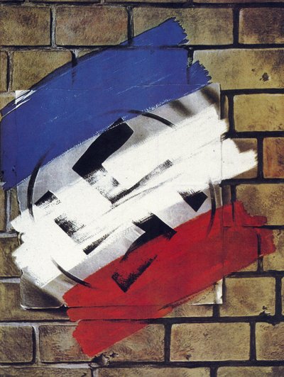 法国解放时发布的匿名海报 - 1944年 作者 匿名匿名