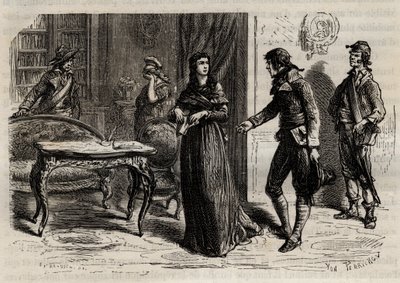 1793 年 6 月 1 日在巴黎逮捕罗兰夫人 - 逮捕罗兰夫人（Manon Roland，nee Jeanne Marie Philippon 作者 匿名匿名