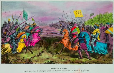 Battle of Auray on 29 September 1364 last battle of succession of Brittany between an Anglo Breton army against the orders of John IV of Brittany (John III of Montfort, Jean Le Conquereur or Le Vaillant 作者 匿名匿名
