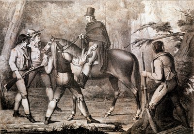 Brigands attacking a horse traveller 19th century Print Private Collection 作者 匿名匿名
