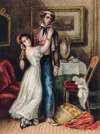 卡门，由 Merimee，Prosper (1803-1870)。 彩色光刻 作者 匿名匿名