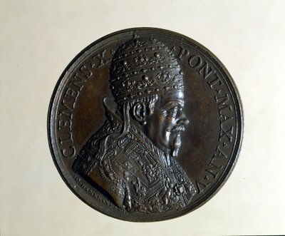 克莱门特十世（1590 - 1676）。铜牌。, 米兰 作者 匿名匿名