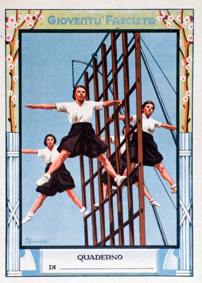 Cover student notebook with young fascist girls during sport training 作者 匿名匿名