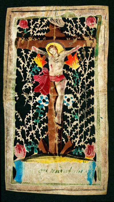 Crucifixion Pious image in the channel. Inscriptions INRI (I.N.R.I.). Private collection 作者 匿名匿名