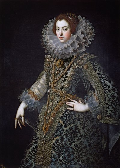 Elisabeth de France, egalement appelee Elisabeth de Bourbon - Elisabeth of France (1602-1644), Queen consort of Spain par Anonymous, 约1620 - 布面油画 作者 匿名匿名