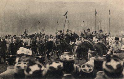 1914-1918年第一次世界大战：12月8日，法国总统雷蒙-彭加勒（1860-1934）和议会主席乔治-克莱蒙梭（1841-1929）访问了梅斯 作者 Anonymous Anonymous