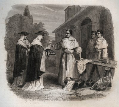 乔瓦尼-达-菲丹萨（Giovanni da Fidanza）被称为博纳文图拉（Bonaventure）（约1217-1274年）（San Bonaventura），获得红衣主教的帽子。1846年在《圣徒传》中的雕刻。私人收藏。 作者 匿名匿名