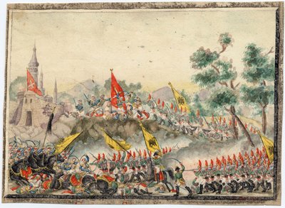 Guerre russo-turque de 1828-1829 - Russian army captured Izmail (Ismail) fortress in 1790 - Anonymous - 1829 - Watercolour on paper - 19x26 - Private Collection 作者 匿名匿名