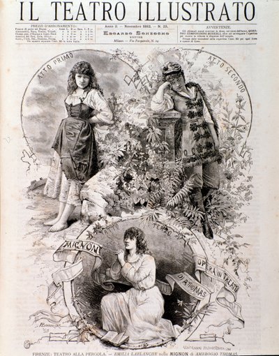 米尼翁的插图，安布罗斯·托马斯 (Ambroise Thomas) 的歌剧 (雕刻 作者 匿名匿名