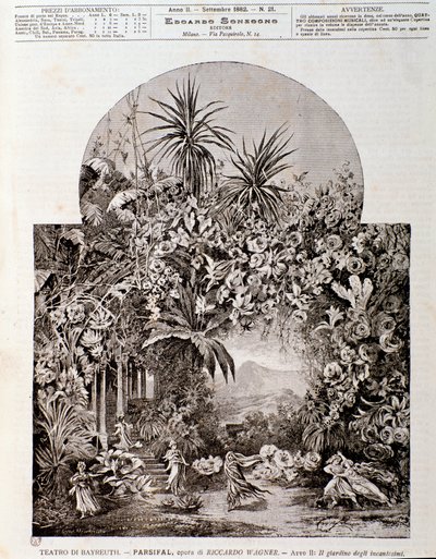 Illustration for the opera Parsifal by Wagner, represented in 1882 at the theatre of Bayreuth 作者 匿名匿名