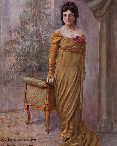 意大利歌手吉尔达·达拉·里扎 (Gilda dalla Rizza) 在普契尼的《托斯卡》(La Tosca) 中 作者 匿名匿名
