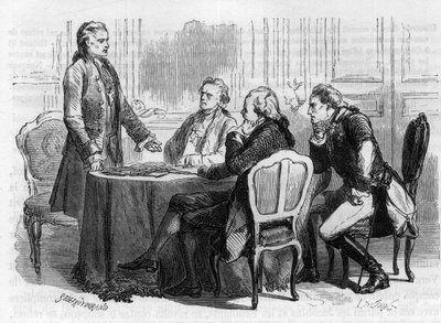 Jacques Mallet du Pan 1749-1800 - 瑞士记者和法兰克福会议的政治宣传员 - 1792年，他离开巴黎前往德国，受路易十六的委托，向他的兄弟们和反对法国的君主们发出任务 - "H "中的版画 作者 匿名匿名