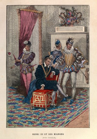 King Henry III (1551 - 1589) and his Mignon - King Henry III of France and his favourites 16th Century - private collection 作者 匿名匿名