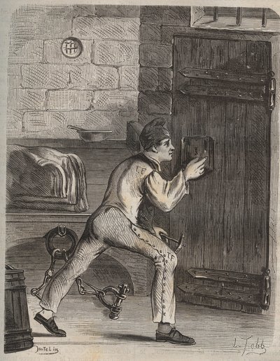 Le forcat Blouet - "Histoire des bagnes depuis leur création to nos jours"（1877）中的雕刻，作者是Pierre Zaccone（1817-1895）（Colonia Penale - 监狱殖民地） 私人收藏 作者 匿名匿名