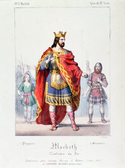 Macbeth king character in Macbeth opera by Giuseppe Verdi 作者 匿名匿名