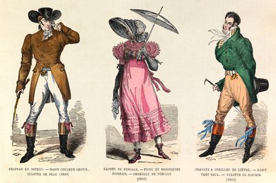 1810年至1812年期间巴黎的男女服装（拿破仑一世皇帝统治时期） - 私人收藏 作者 匿名匿名