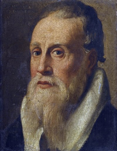 Nicolas de Verone (14eme siecle) - 诗人 Nicolo da Verona par Anonymous 的肖像，16 世纪下半叶。 - 木头油画，23,5x18,1 - 私人收藏 作者 匿名匿名