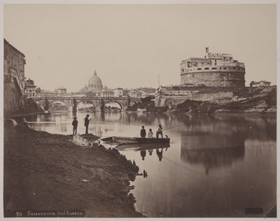 台伯河全景，约 1865 年（玻璃底片胶版画） 作者 匿名匿名
