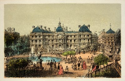 1874年的巴黎。卢森堡花园，私人收藏 作者 匿名匿名