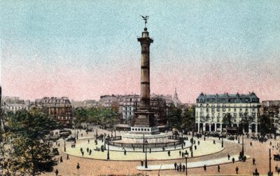 Paris: view of the Column of July on Place de la Bastille. Photograph of 1920 in “” Artistic Album”” of the city of Paris. Private collection. 作者 匿名匿名