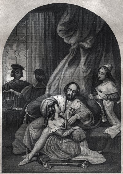 保罗三世（1534年至1549年的教皇）和他的家人--保罗三世（1534年至1549年的教皇）和他的家人--1842年在《教皇的历史：犯罪、谋杀、投毒、弑父、通奸、乱伦》中的版画，由莫里斯-拉夏尔创作。私人收藏。 作者 匿名匿名
