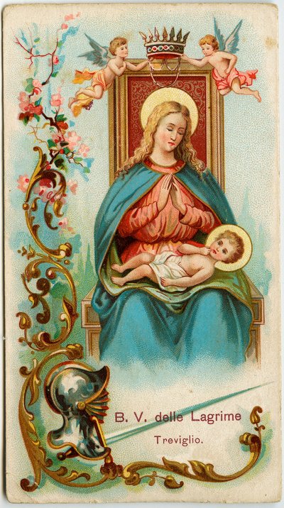 Pious Image: the virgin of the tears from Treviglio (chromolithography) 作者 匿名匿名