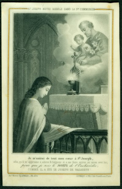 Pious image: Prayer to Joseph (print) 作者 Anonymous Anonymous