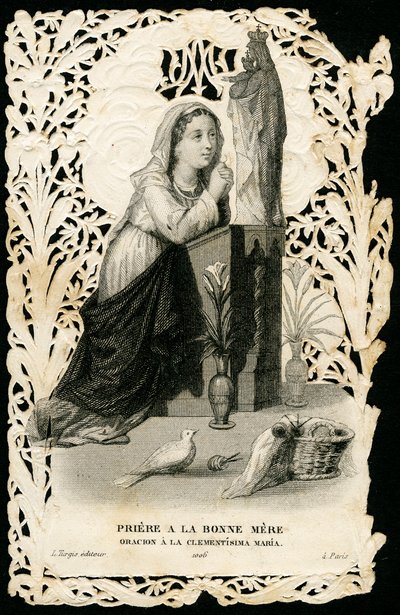Pious image: Prayer to our Lady (print) 作者 匿名匿名