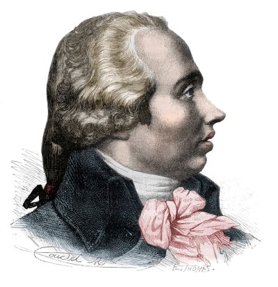 法国数学家Adrien-Marie Legendre（1752-1833）的肖像（石印）--法国数学家Adrien Marie Legendre（1752-1833）的肖像--Alphonse de Lamartine（1790-1869）的 "Histoire des Girondins "中的版画，1865-1866 --私人收藏 作者 匿名匿名