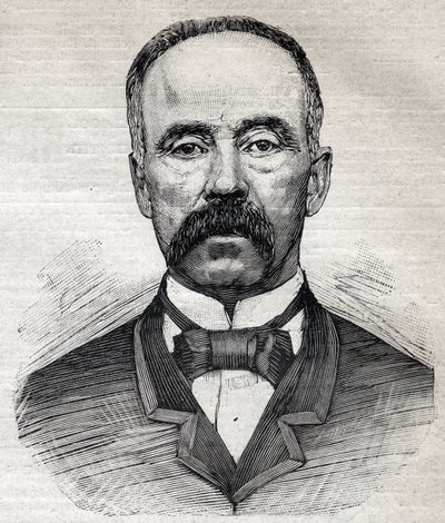 查尔斯-摩尔（1820-1905）的肖像，苏格兰裔英国植物学家。雕刻于《小巴黎人》1893年。 作者 匿名匿名