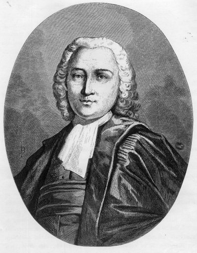 Chretien Guillaume de Malesherbes (1721-1794)的肖像，他是公约下的国王律师--1863年的版画，载于Dupray de La Maherie的 "The Red Book - Histoire De L