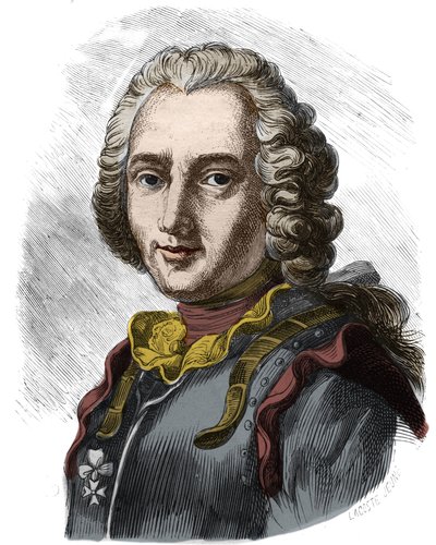 克劳德的肖像，当时的福尔宾伯爵骑士（1656 - 1733）法国水手。19世纪的雕版画。私人收藏。 作者 匿名匿名