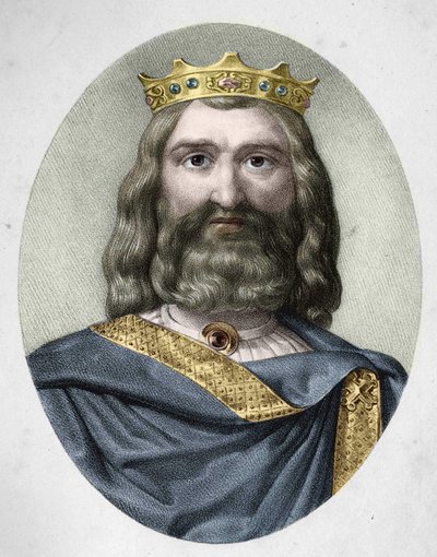 Portrait of Clovis I (v. 466 - 511) King of the Franks. 作者 匿名匿名