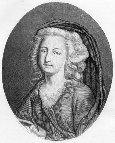 伊丽莎白-菲利普-玛丽-海伦的肖像，被称为伊丽莎白夫人（1764-1794），路易十六的妹妹--1863年的版画，载于杜普雷-德-拉-马赫里的《红皮书--法国茶道史》。私人收藏。 作者 匿名匿名