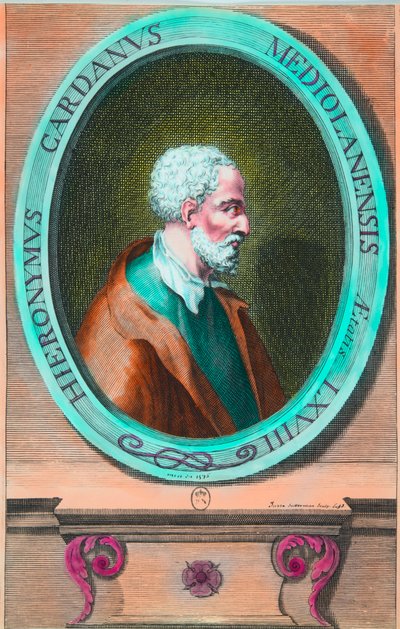吉罗拉莫-卡达诺（Hieronymus Cardanus）（1501-1576）意大利数学家、哲学家、占星家和医生的肖像，Privee收藏品 作者 匿名匿名