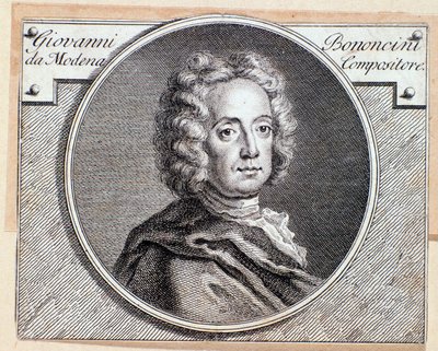 Portrait of Italian baroque composer and cellist Giovanni Battista Bononcini (Engraving. 18th century) 作者 匿名匿名