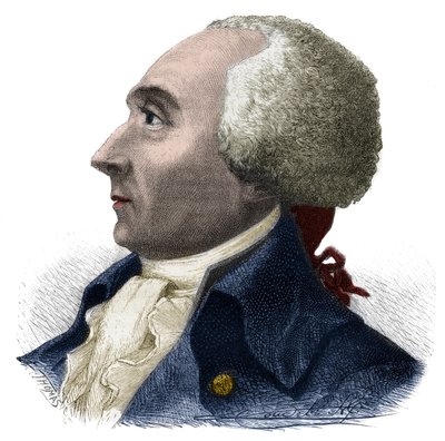 Jacques Rene Hebert (1757-1794)法国记者和政治家的肖像--Alphonse de Lamartine (1790-1869)的 "Histoire des Girondins "中的版画，1865-1866 --私人收藏 作者 匿名匿名