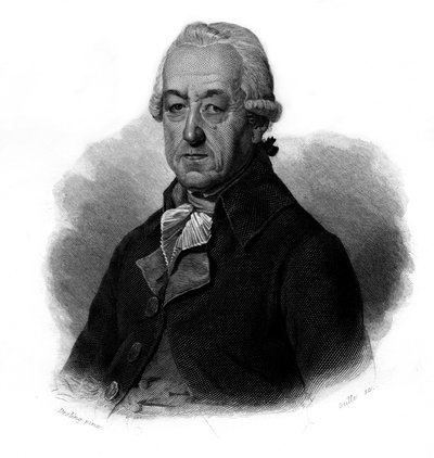 让-乔治-雷伯（Jean Georges）（1731-1816）法国实业家的肖像 在 "有用的人的肖像和历史：所有国家和条件下的男人和女人，他们获得了男人的认可的权利 "出版和推广。 作者 匿名匿名