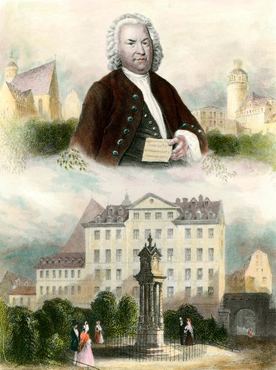 让·塞巴斯蒂安·巴赫 (Johann Sebastian Bach) 的肖像 作者 匿名匿名