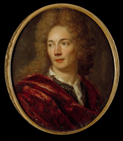 Jean de La Bruyere (1645-1696) 道德家法国人的肖像 在匿名铜上作画。 17世纪。 作者 匿名匿名