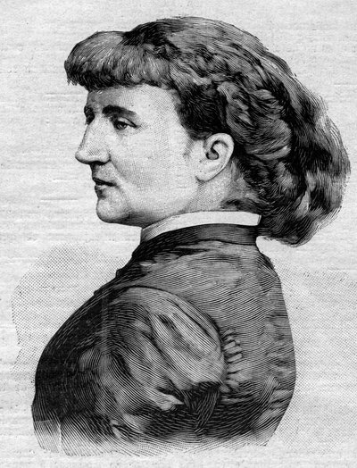 凯瑟琳-奥谢的画像，即凯瑟琳-帕内尔（1846-1921），英国贵族。1891年 "Le petit Parisien "上的雕刻。私人收藏。 作者 匿名匿名