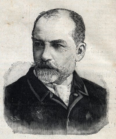 Leon Bonnat (1833-1922)的肖像，法国画家，当时是法国艺术家协会的主席。雕刻在 "Le Peute Parisien "上。 作者 匿名匿名